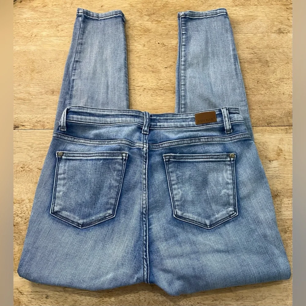Judy Blue Los Angeles Women’s Sz 13|31‎ High Rise Heavy Handsand Skinny Jeans - Picture 10 of 17